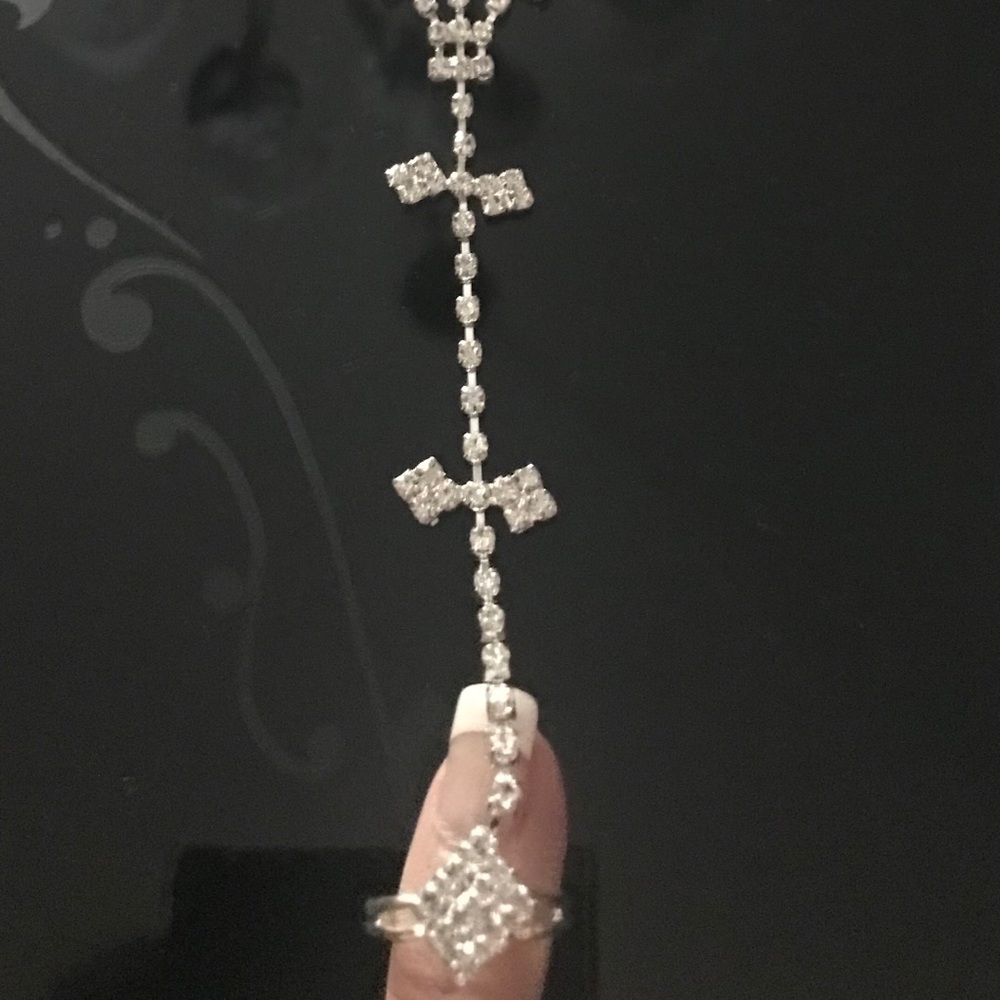 Beautiful Rhinestone Toe Ring Ankle Bracelet!